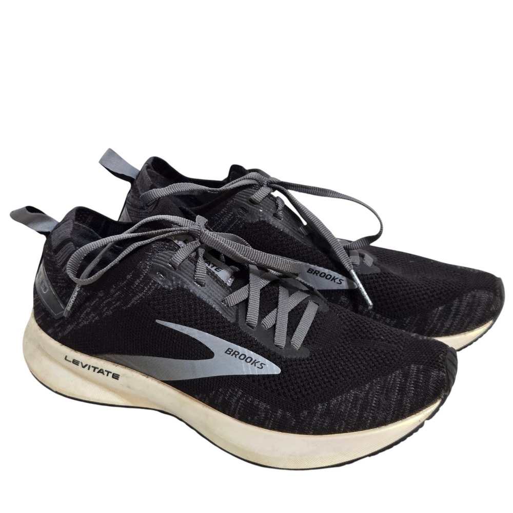 Brooks Levitate 4.0 Running Shoes Women Size 8 Black Grey Sneakers 1203351B012
